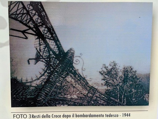 Croce del monte Amiata distrutta dai bombardamenti tedeschi